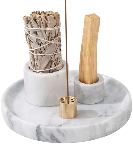4 in 1 Marble Incense Holder for Meditation and Home Decor