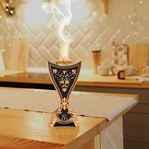 Frankincense Resin Incense Burner with Gold Motifs