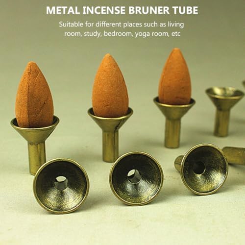 12pcs Backflow Incense Cone Trays Metal Incense Holders for Sticks
