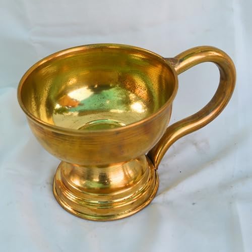 Traditional Brass Dhoop Dani with Handle 7 Inch Incense Holder