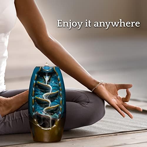 INSCENTS WATERFALL Ceramic Incense Holder with Backflow Design