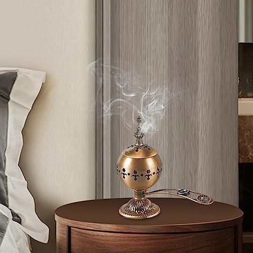 Electric Incense Burner with Gold Finish for Home and Yoga