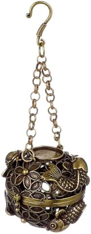IMIKEYA Copper Incense Hanging Ball Holder