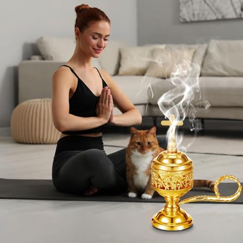 Lemitung Gold Incense Burner with Tong