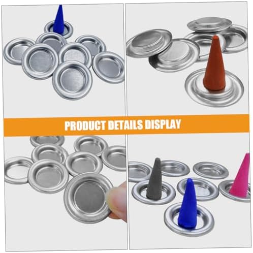 20pcs Alloy Incense Tray Mini Candle Holder Decorative Burner