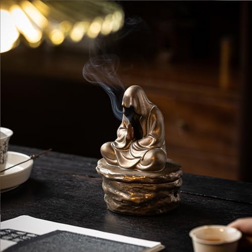 Cacukap Ceramic Zen Incense Holder with Buddha Statue