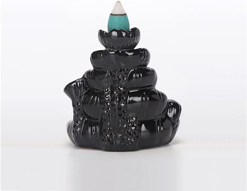 Handmade Ceramic Backflow Incense Holder for Zen Decor