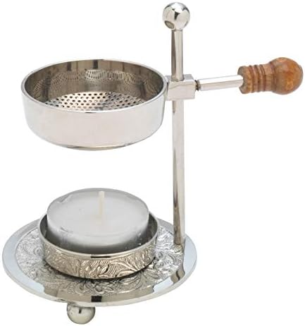 Adjustable Resin Incense Burner with Tealight and Wooden Handle
