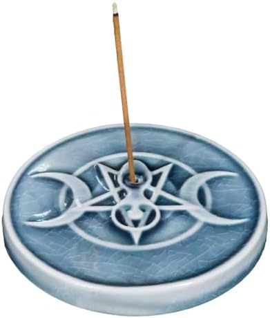 Ebros Gift Triple Moon Incense Burner Figurine