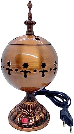 Electric Incense Burner with Gold Finish for Home and Yoga