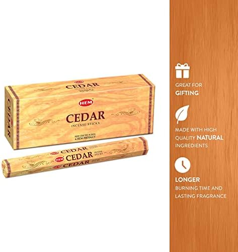 HEM Cedar Incense Sticks 120 Count Pack