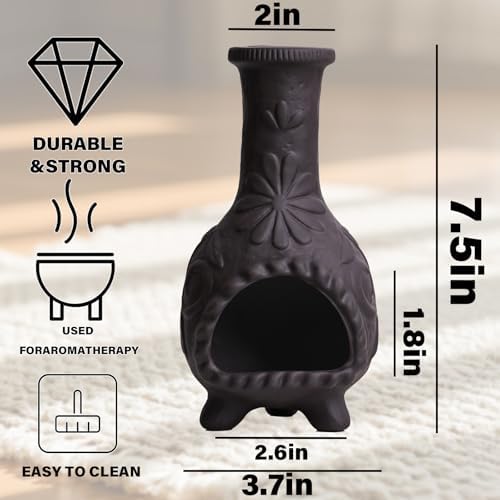 Elegant Handmade Black Palo Santo Holder for Incense and Sage