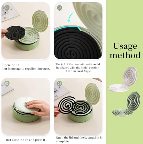 Portable Mosquito Coil Separator with Lid Anti Fly Ash Holder