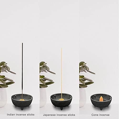 Cast Iron Incense Burner with Lid and Holder
