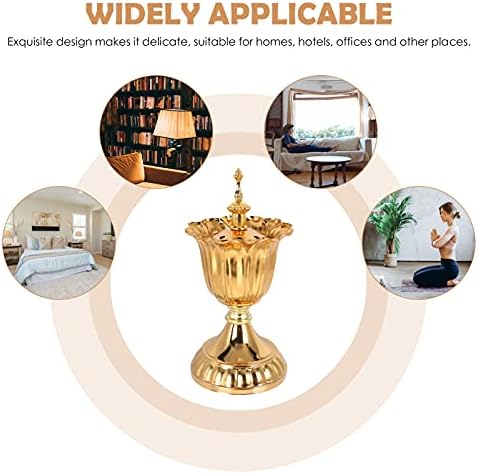 Macrame Decor Incense Burner with Golden Stand