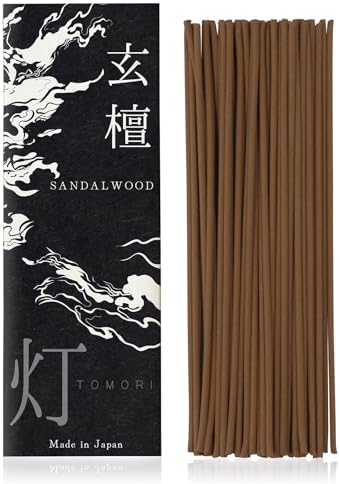 TOMORI Premium Japanese Sandalwood Incense Sticks 60 Count