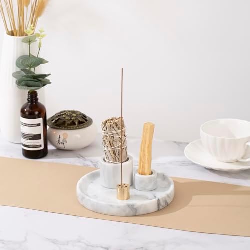 4 in 1 Marble Incense Holder for Meditation and Home Decor
