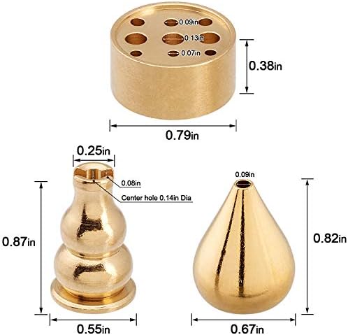 OIIKI Brass Incense Holder with 3 Styles