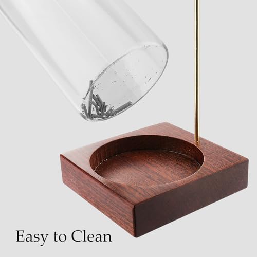 MACUSOO Incense Holder with 20 Sticks and Glass Ash Catcher