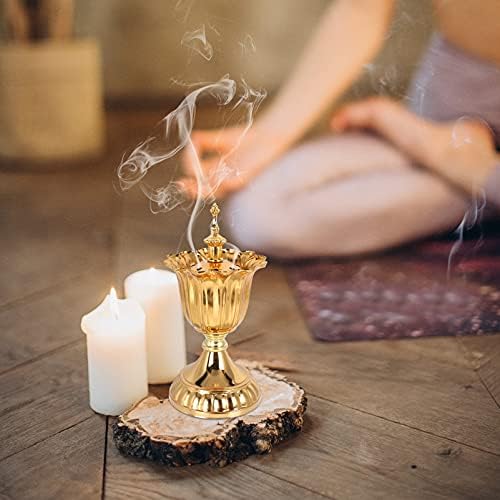 Macrame Decor Incense Burner with Golden Stand