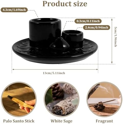 Ceramic Palo Santo Sticks Holder 4 in 1 Burner Tray 1