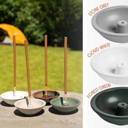Murphys Naturals Stoneware Incense Stick Holder Forest Green 45 Inch