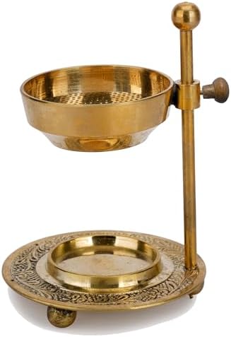 Ajuny Brass Golden Incense Burner Holder