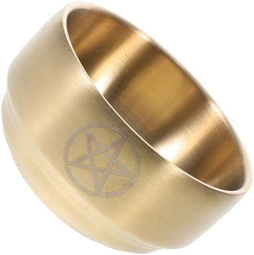 LUOZZY Pentagram Moon Incense Burner Brass Bowl