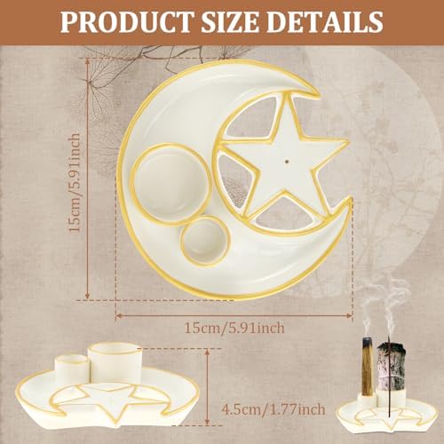 Multipurpose Incense and Candle Holder with Ash Catcher