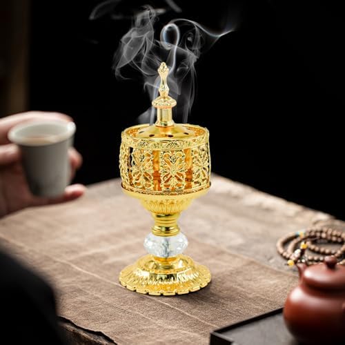 MrMrKura 2PCS Metal Incense Burner Vintage Style