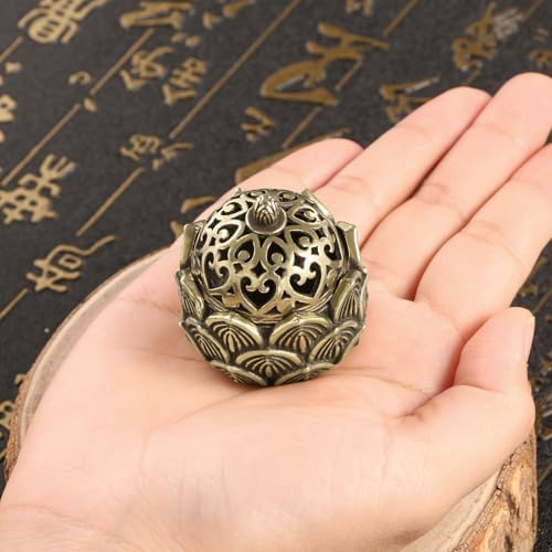 2Pcs Mini Brass Lotus Flower Incense Holder Decor