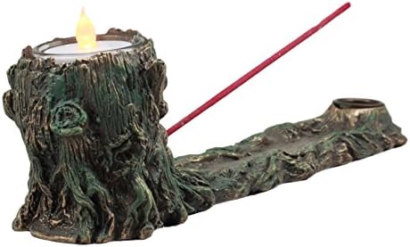 Ebros Mystic Wisteria Greenman Incense Holder Votive Candle Stand