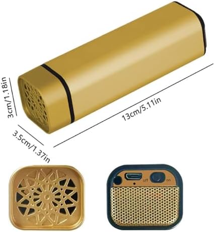 Portable Mini Incense Burner with USB Rechargeable Diffuser Gold Finish