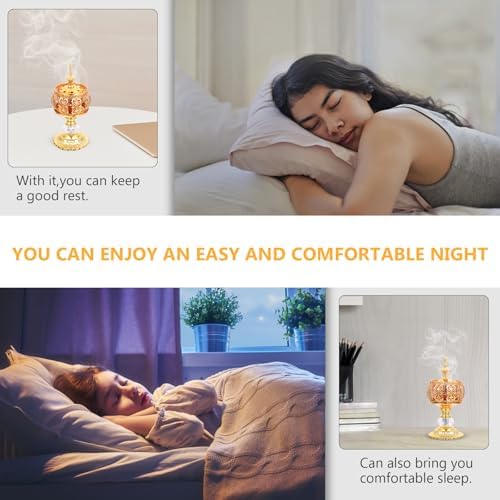 HOMSFOU Vintage Lace Incense Burner Wrought Iron Decor