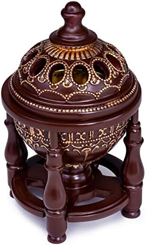 AM Charcoal Incense Burner - 4 Pillar Bakhoor Oud Holder 1