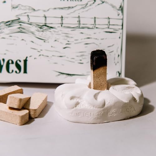 7 Natural Wood Incense Sample Set with Burner - Made in the USA