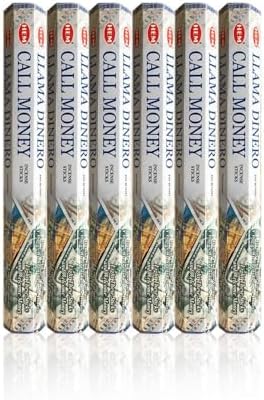 Inspire Dream Play Call Money 6 Boxes of 120 Hem Incense Sticks Bulk Case Retail Display Box