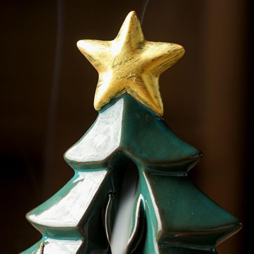 Ceramic Waterfall Incense Burner - Green