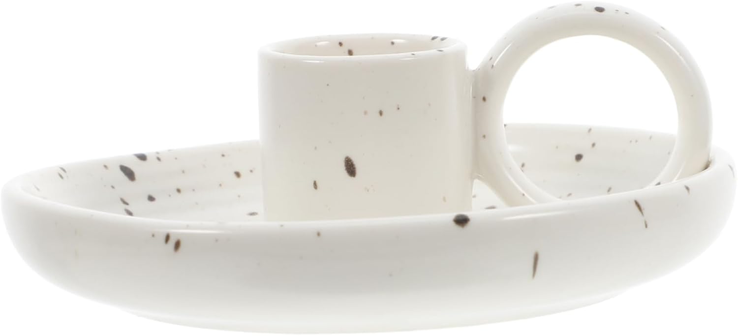 Cabilock Ceramic Incense Tray with Handle for Sticks and Cones