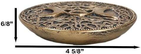 Ebros Gift Triple Moon Pentagram Incense Burner