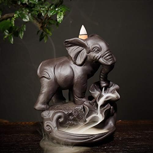 Comeon Backflow Incense Burner Ceramic Holder with 20 Cones 30 Sticks Gift Set