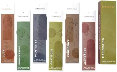 Folkulture Incense Sticks Set of 6 120 pcs 45 Min Burn Time