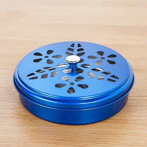 2 Pieces Portable Mosquito Coil Holder with Lid Windproof Burner