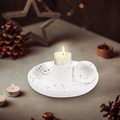 Ceramic Candle Holder for Scented Sticks Oud Wood Votive Decorative Incense