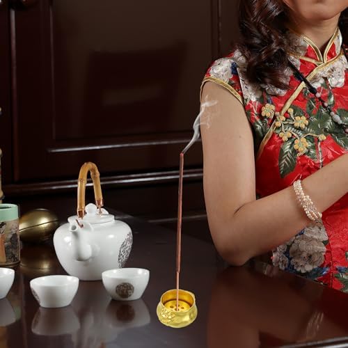 Uxcell 4pcs Brass Incense Holder for Home Office Yoga Meditation