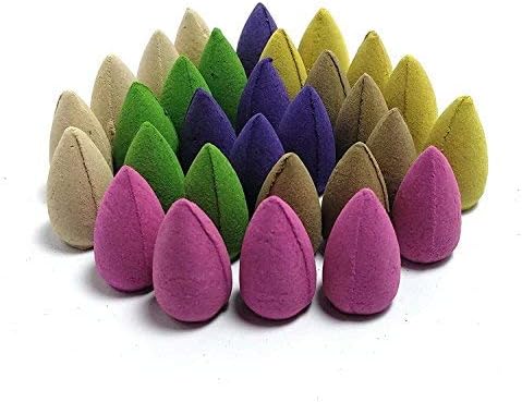 Meditating Monk Buddha Smoke Backflow Cone Incense Holder Set of 4