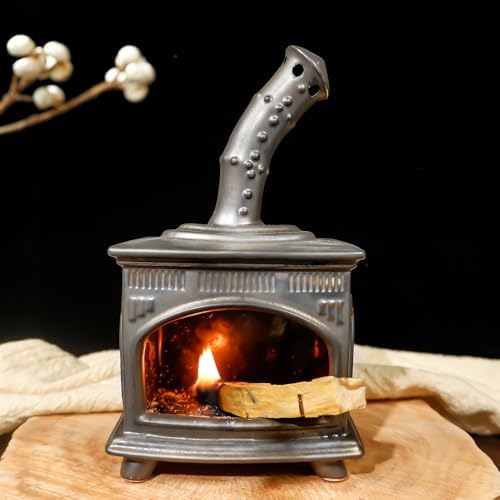Handmade Ceramic Palo Santo Holder - Fireplace Style