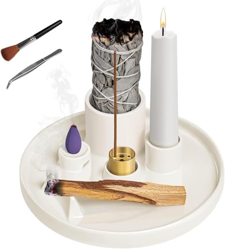 WhiteRhino 6-in-1 Ceramic Incense Burner With Ash Tray