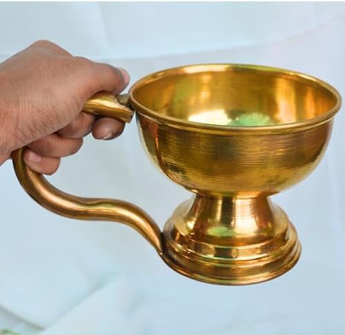 Traditional Brass Dhoop Dani with Handle 7 Inch Incense Holder