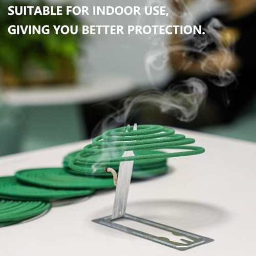 DERDUFT Citronella Incense Sticks with Coil Holder - 48 Pack for Outdoor Use